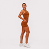 Conjunto Academia Feminino Poliamida Top + Shorts com Bolso Fitness Zero Transparência