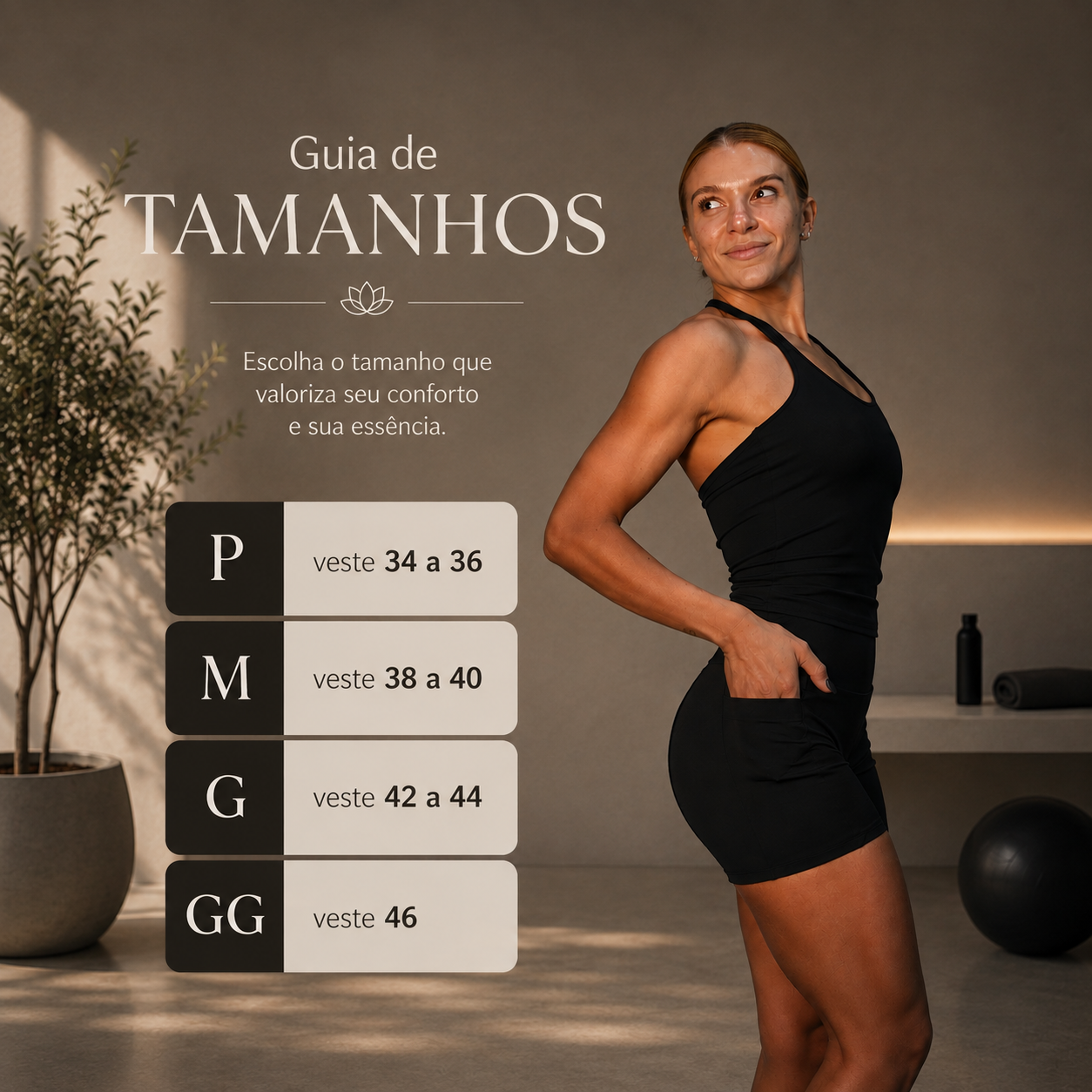 Conjunto Academia Feminino Poliamida Top + Shorts com Bolso Fitness Zero Transparência