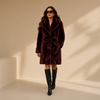 Sobretudo Feminino Inverno Dupla Face Feminino Premium com Gola de Pelo